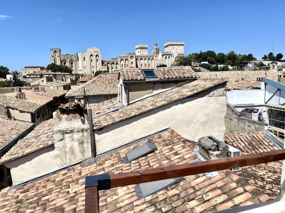 Le Toit D'Avignon - Intra-Muros - Terrasse Vue Palais Des Papes - Ideal Festival - Climatisation - Wifi Buitenkant foto